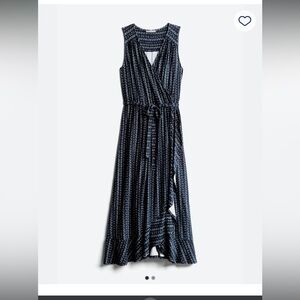 Faux Wrap Midi Dress